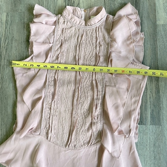 Self Esteem Juniors Pink Sleeveless Top with full back zipper, size large - Picture 5 of 8